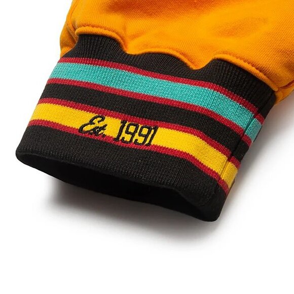 AACA Retro 90s Joggers HBCU Pride Sweatpants w/ Striped Cuffs, Gold - Picture 4 of 7